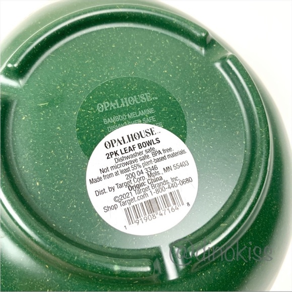 πΈ 3/$25 π Target OPALHOUSE Bamboo Melamine Green Leaf Snack Serving Bowl - Picture 10 of 13
